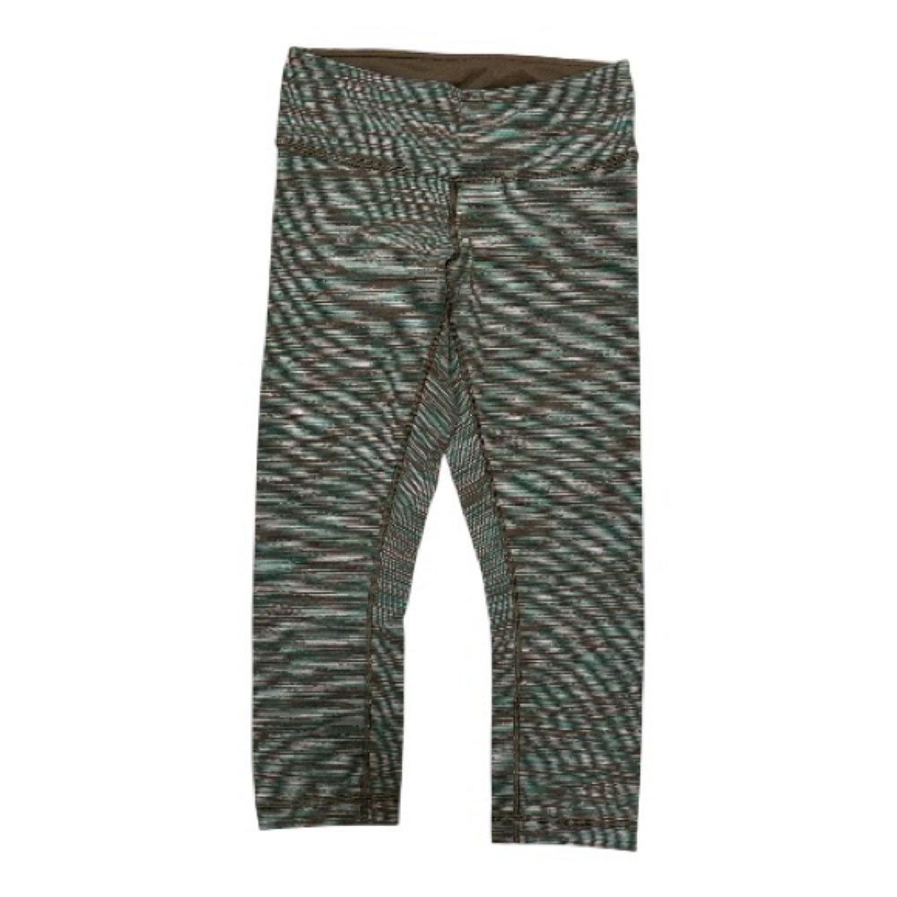 Lululemon Wunder Unders We Are From Space Fatigue Green Cropped Leggings